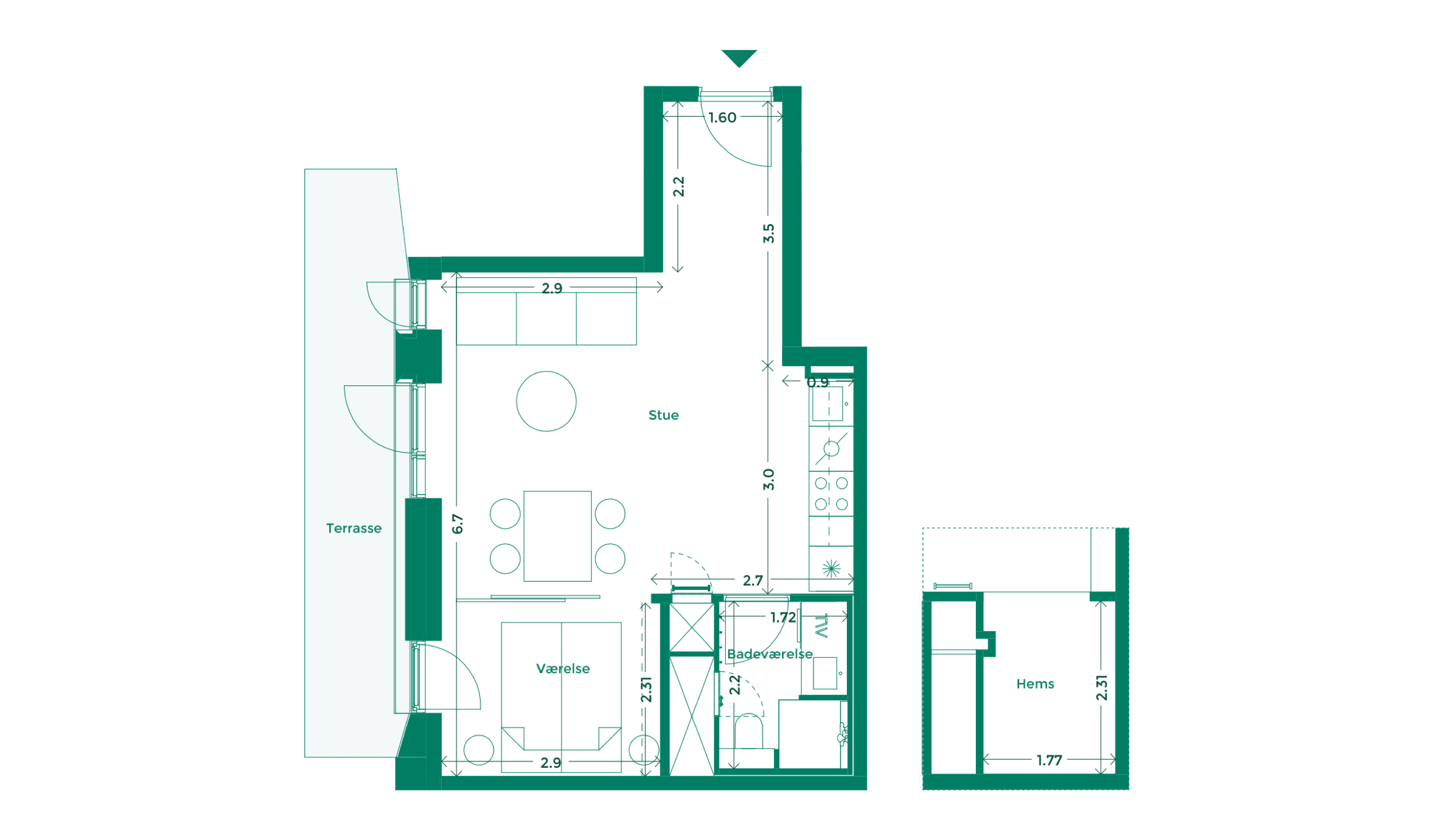 Lejlighedplan Hotelkarreen 112@2X