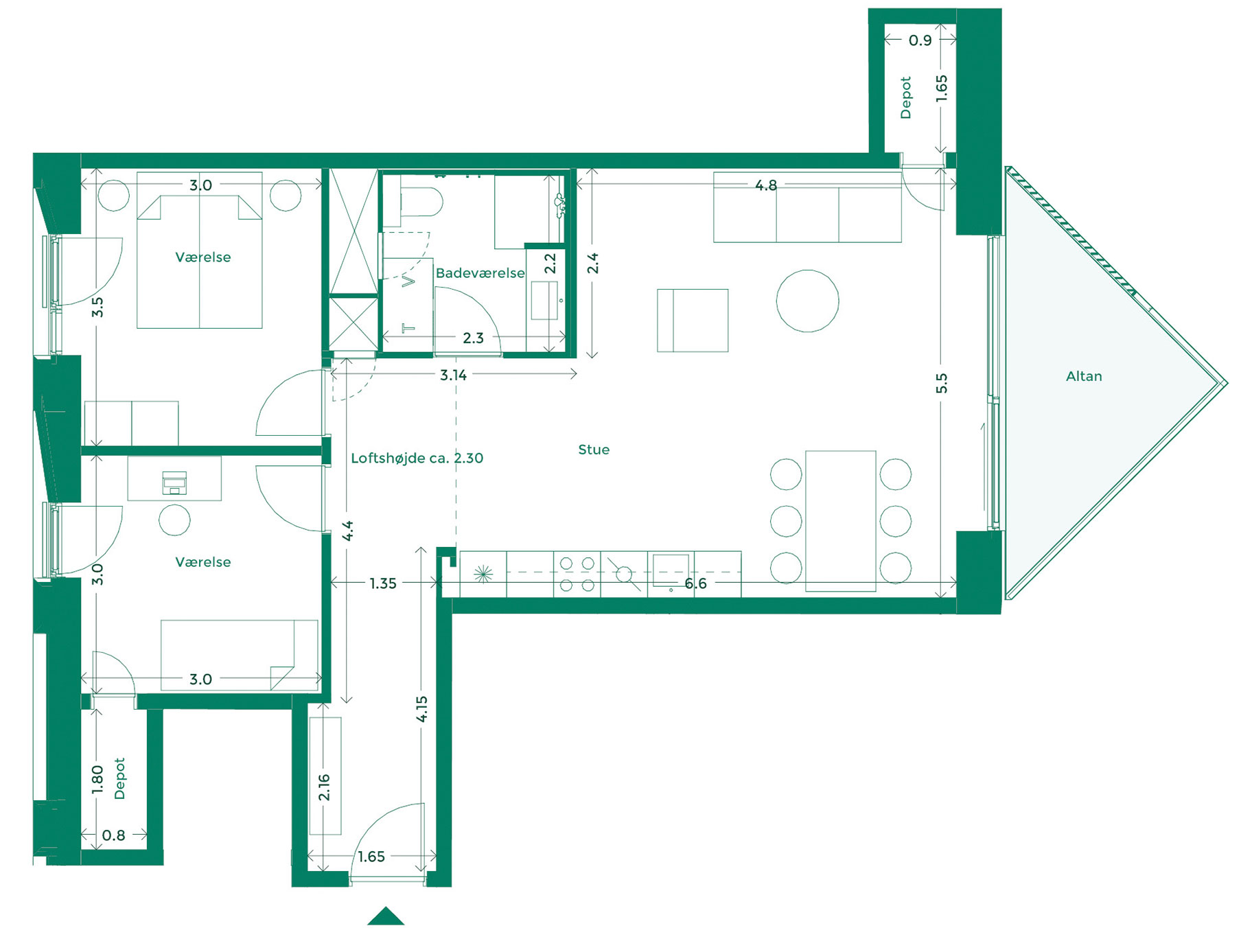 Lejlighedplan Hotelkarreen 113@2X