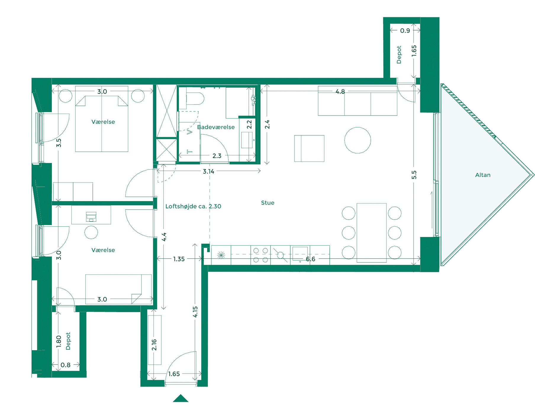 Lejlighedplan Hotelkarreen 117@2X