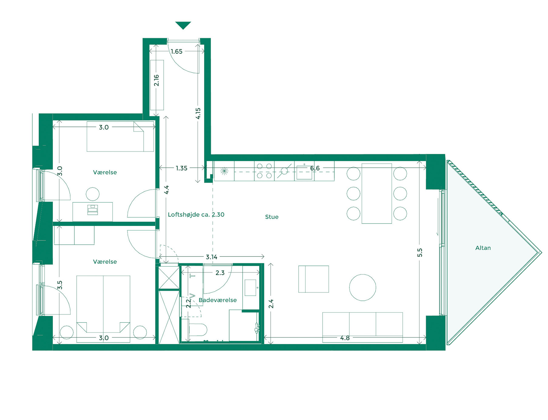 Lejlighedplan Hotelkarreen 120@2X