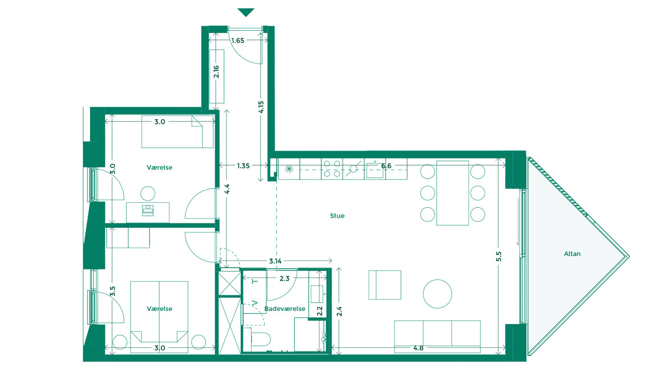 Lejlighedplan Hotelkarreen 124@2X