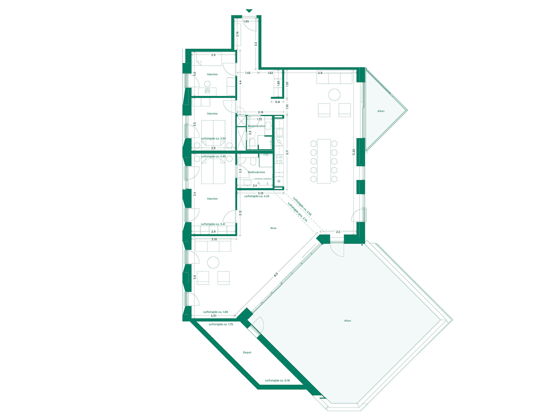 Lejlighedplan Hotelkarreen 128@2X