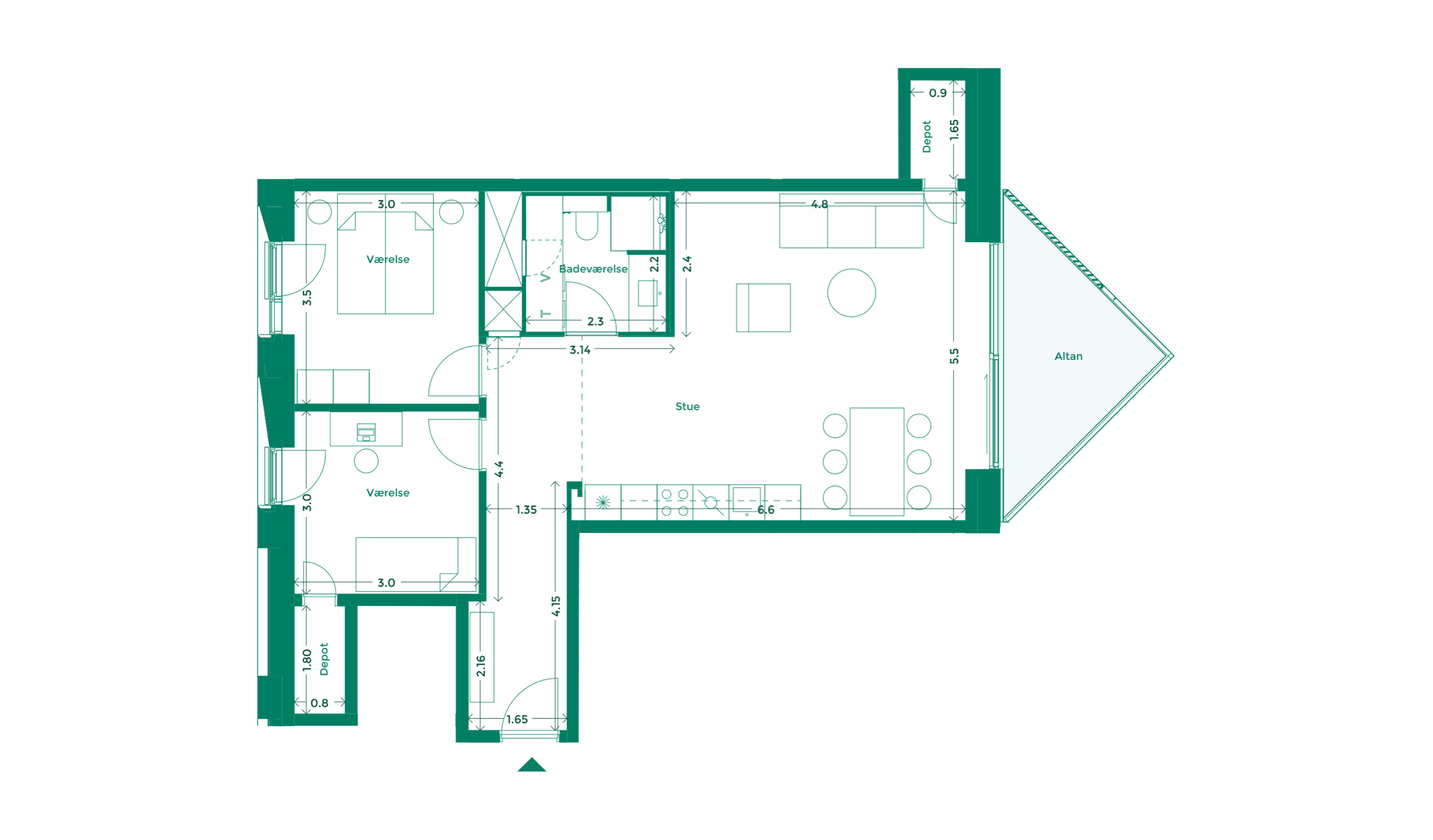 Lejlighedplan Hotelkarreen 129@2X