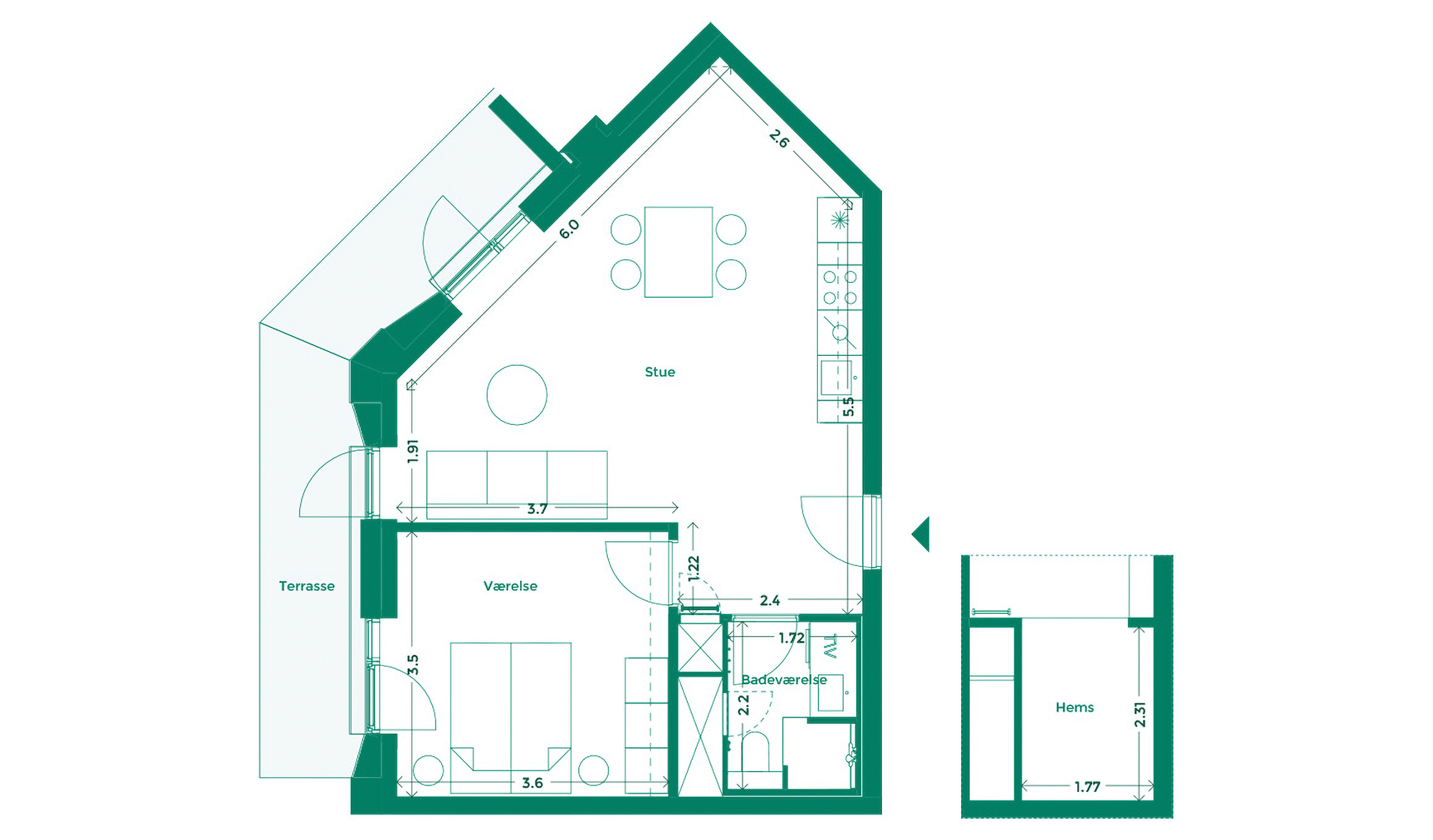 Lejlighedplan Hotelkarreen 131@2X