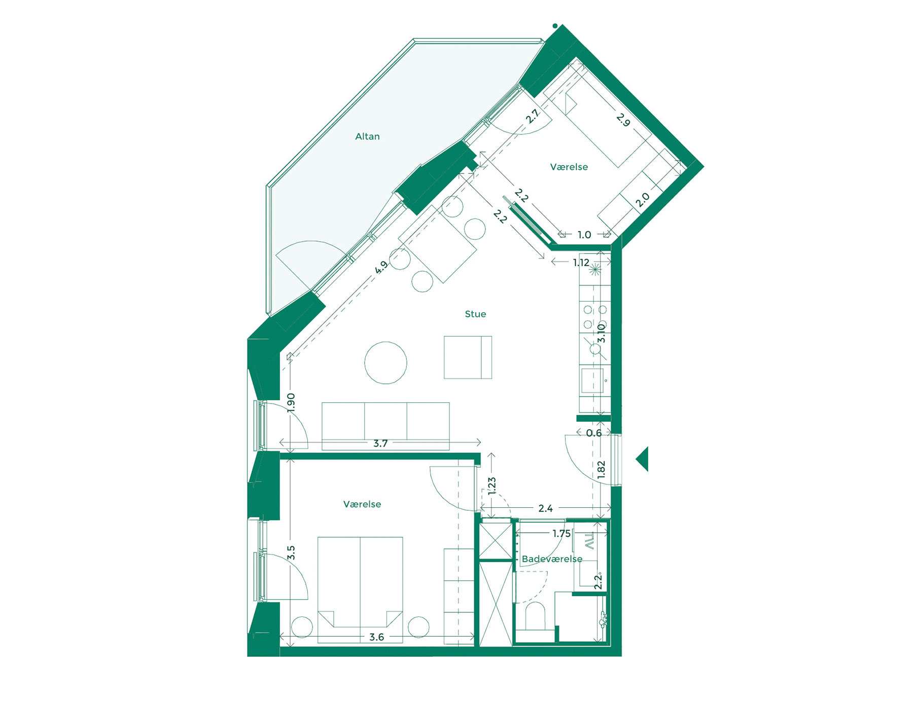 Lejlighedplan Hotelkarreen 132@2X