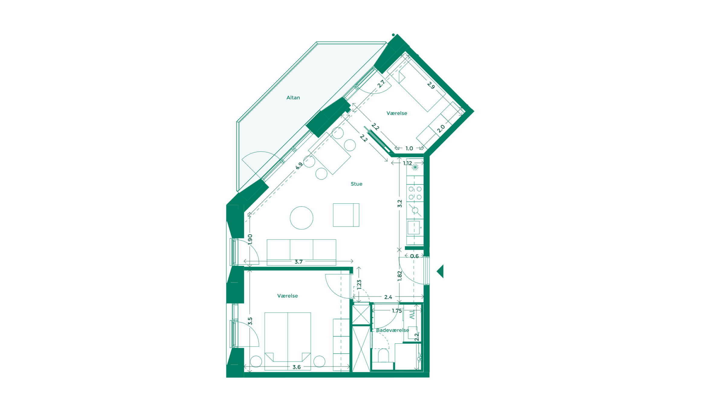 Lejlighedplan Hotelkarreen 136@2X