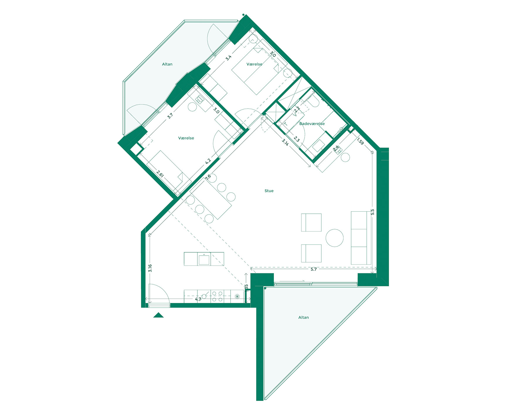 Lejlighedplan Hotelkarreen 137@2X