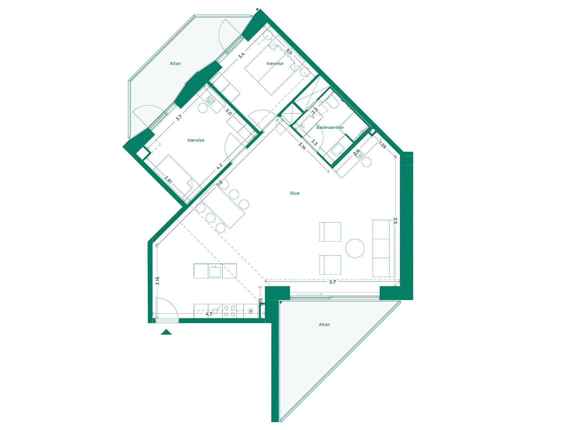 Lejlighedplan Hotelkarreen 139@2X