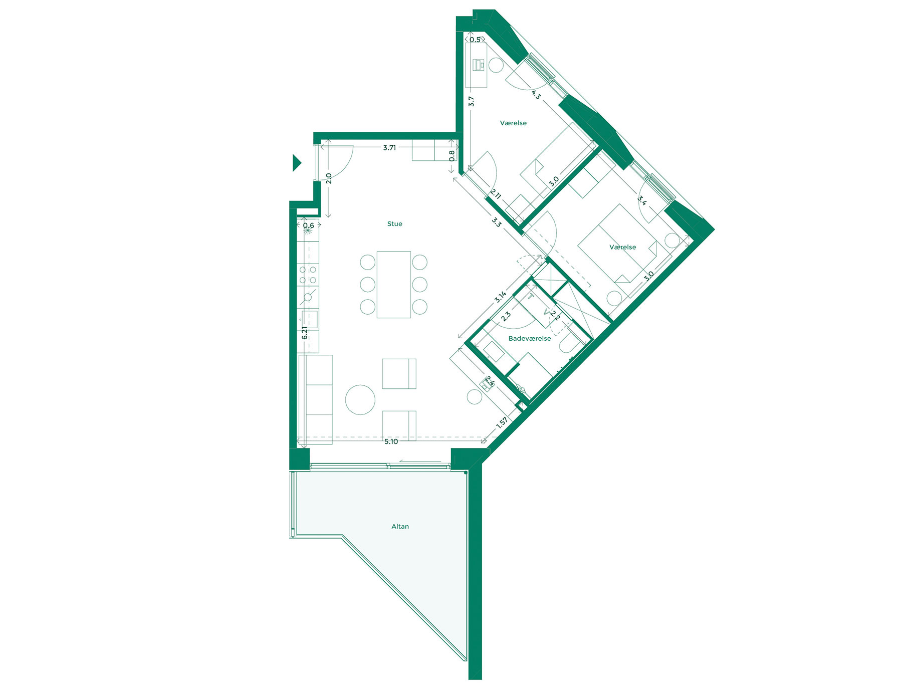 Lejlighedplan Hotelkarreen 147@2X