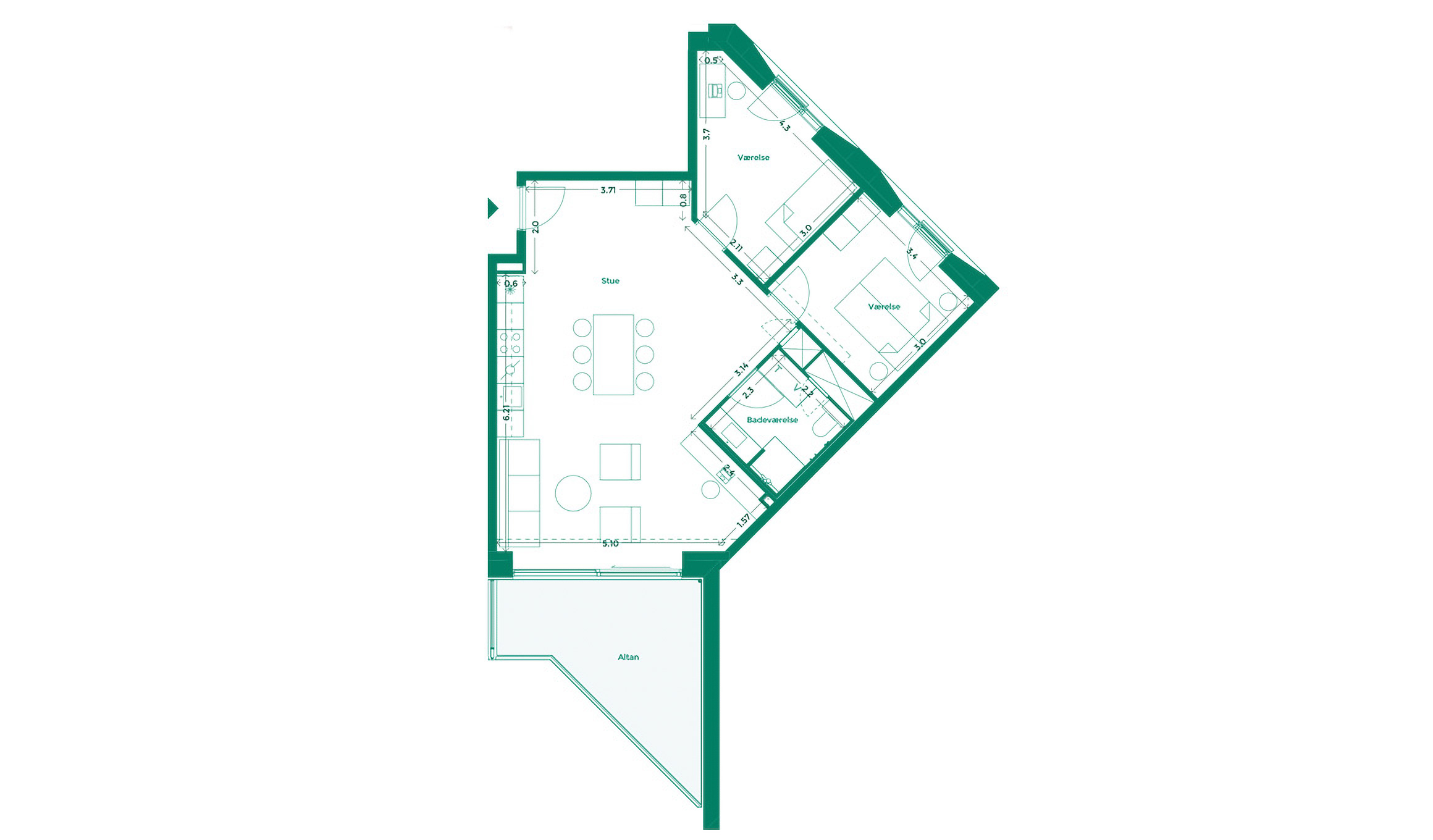 Lejlighedplan Hotelkarreen 153@2X