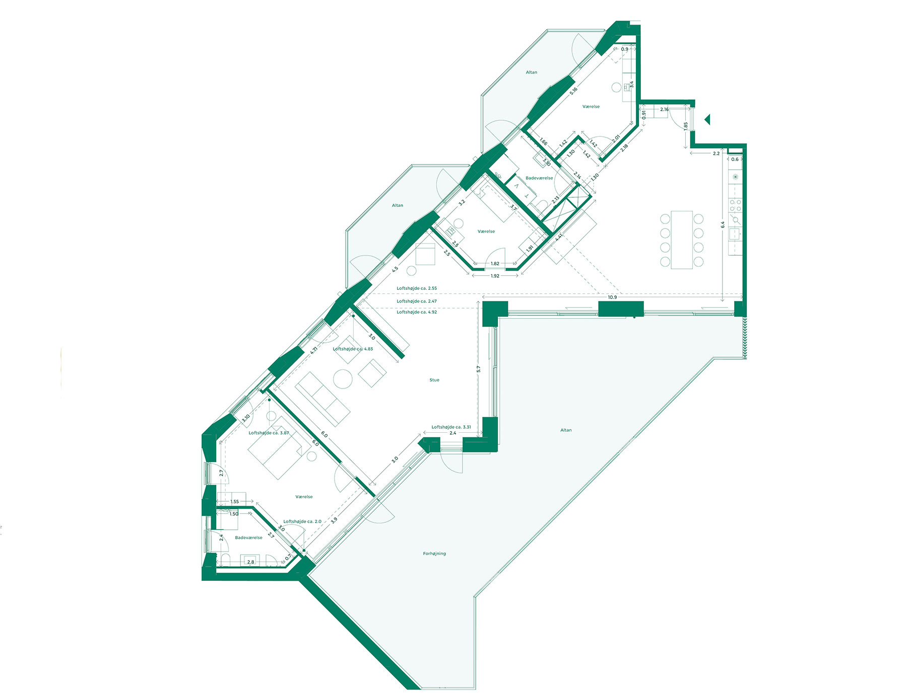 Lejlighedplan Hotelkarreen 158@2X