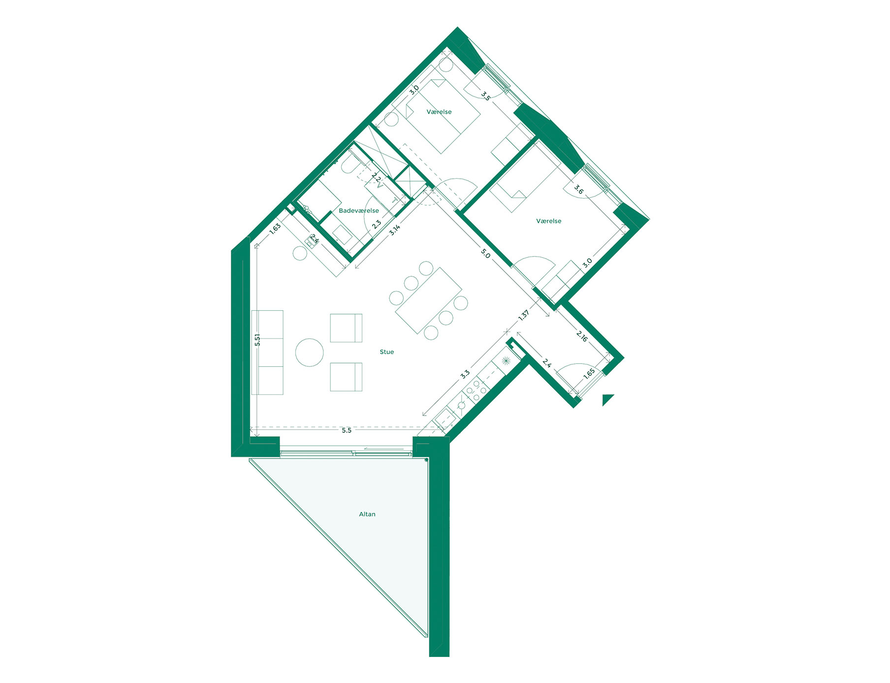 Lejlighedplan Hotelkarreen 165@2X