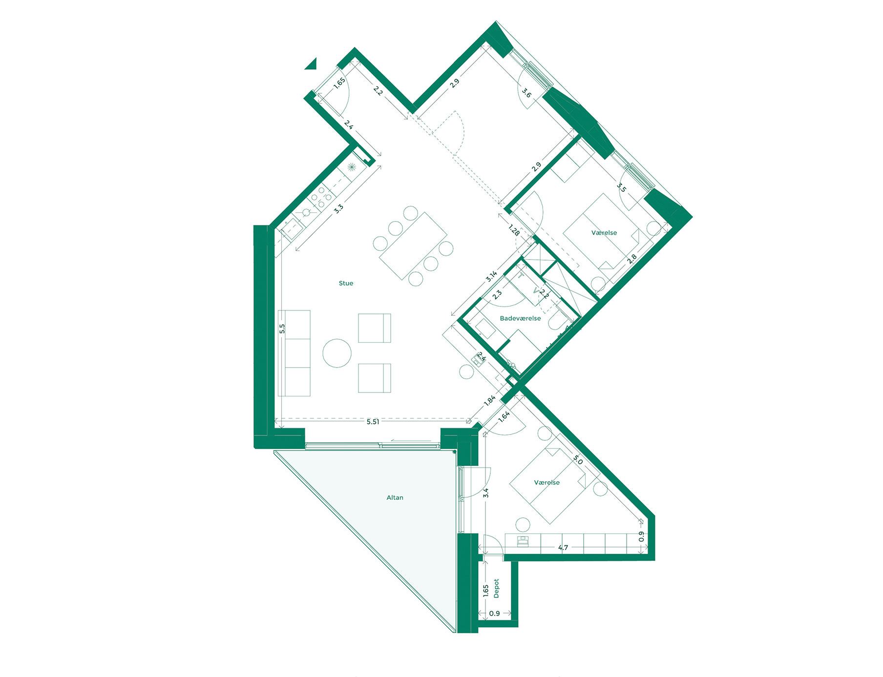 Lejlighedplan Hotelkarreen 166@2X