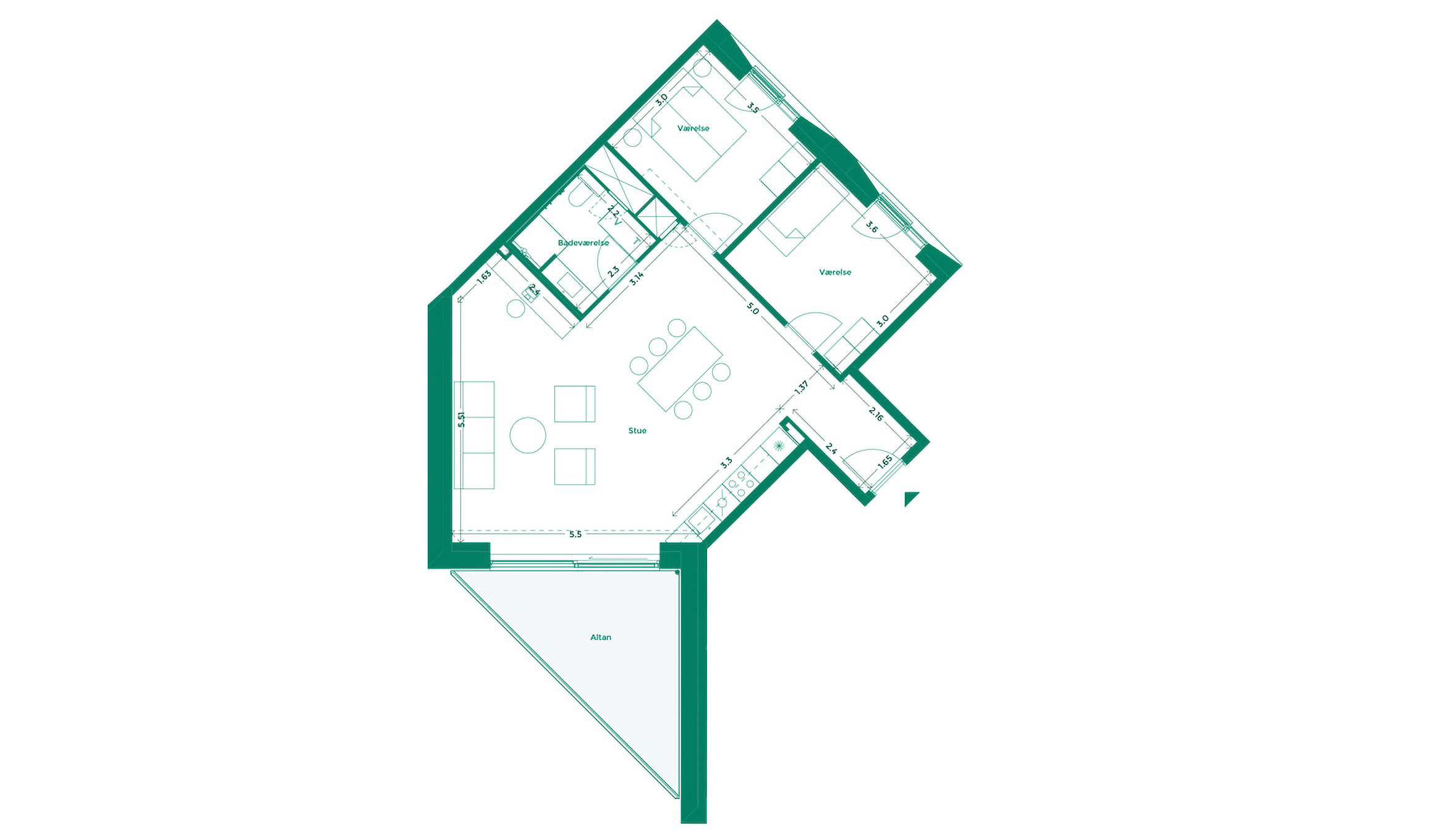 Lejlighedplan Hotelkarreen 174@2X