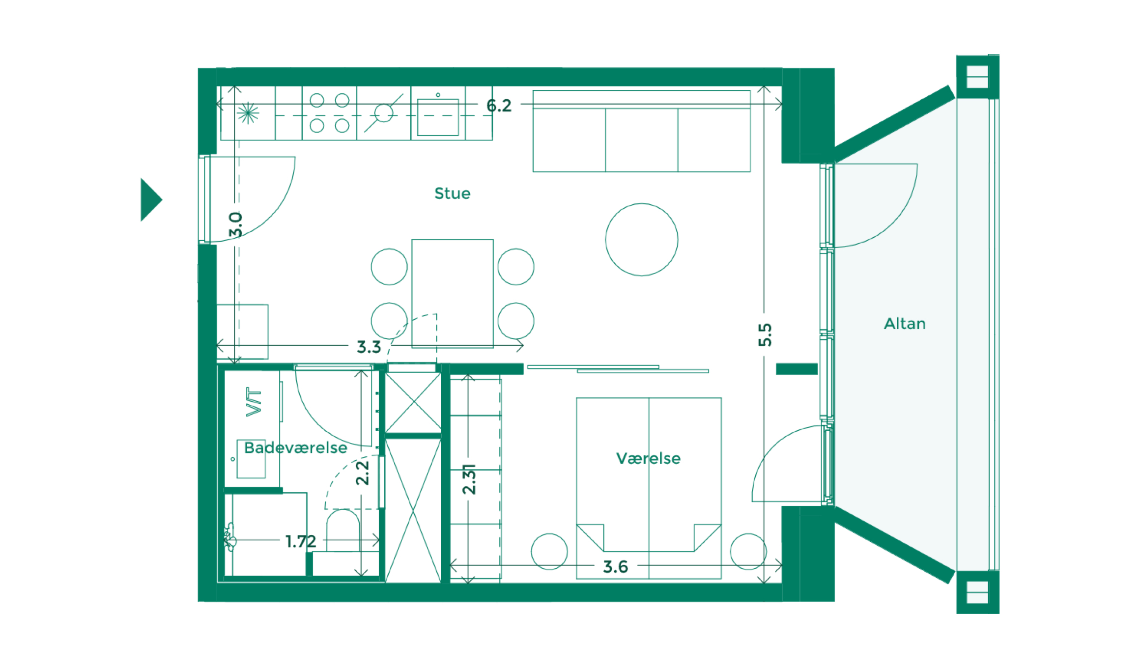 Lejlighedplan Hotelkarreen 189@2X
