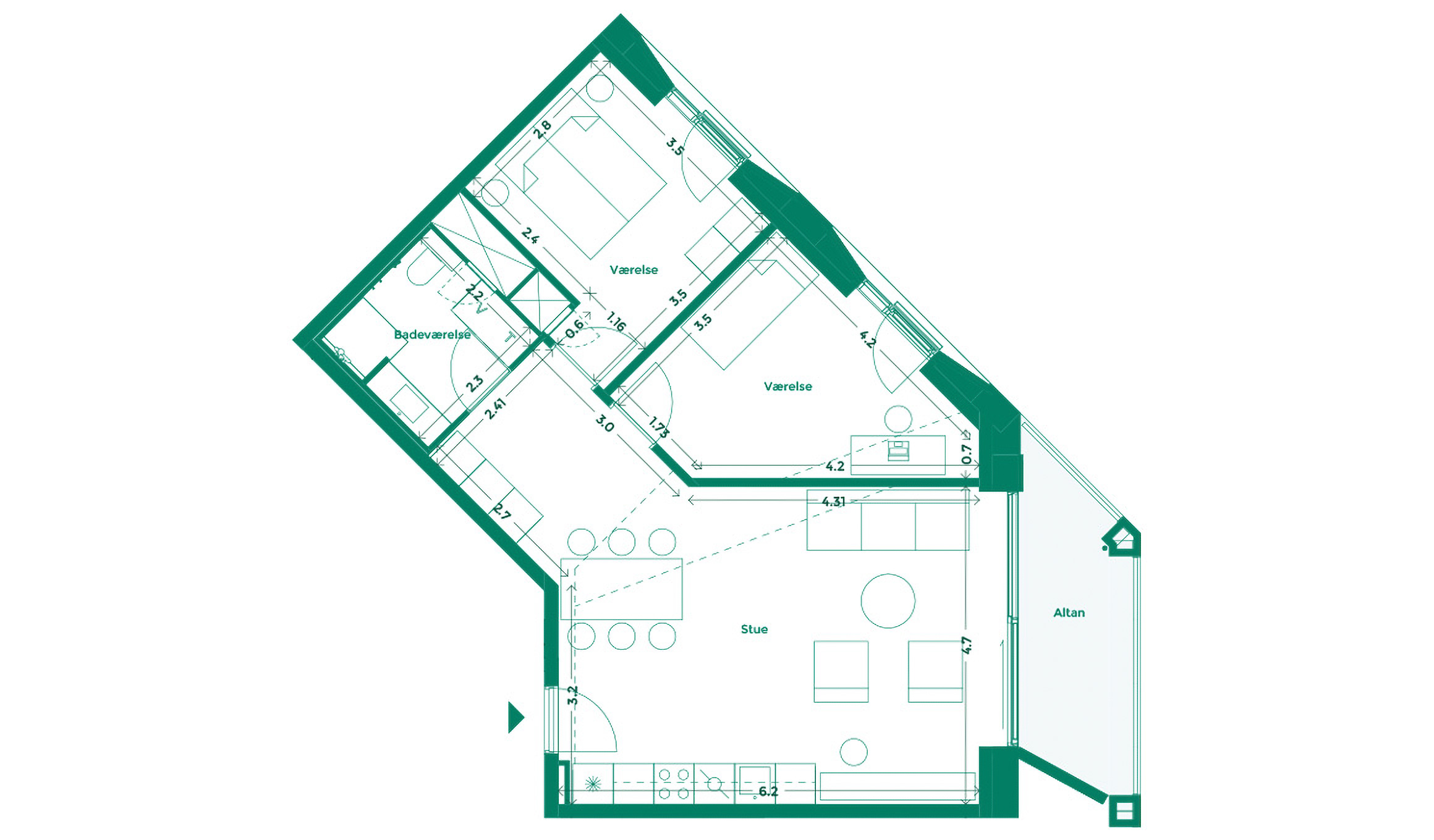 Lejlighedplan Hotelkarreen 191@2X