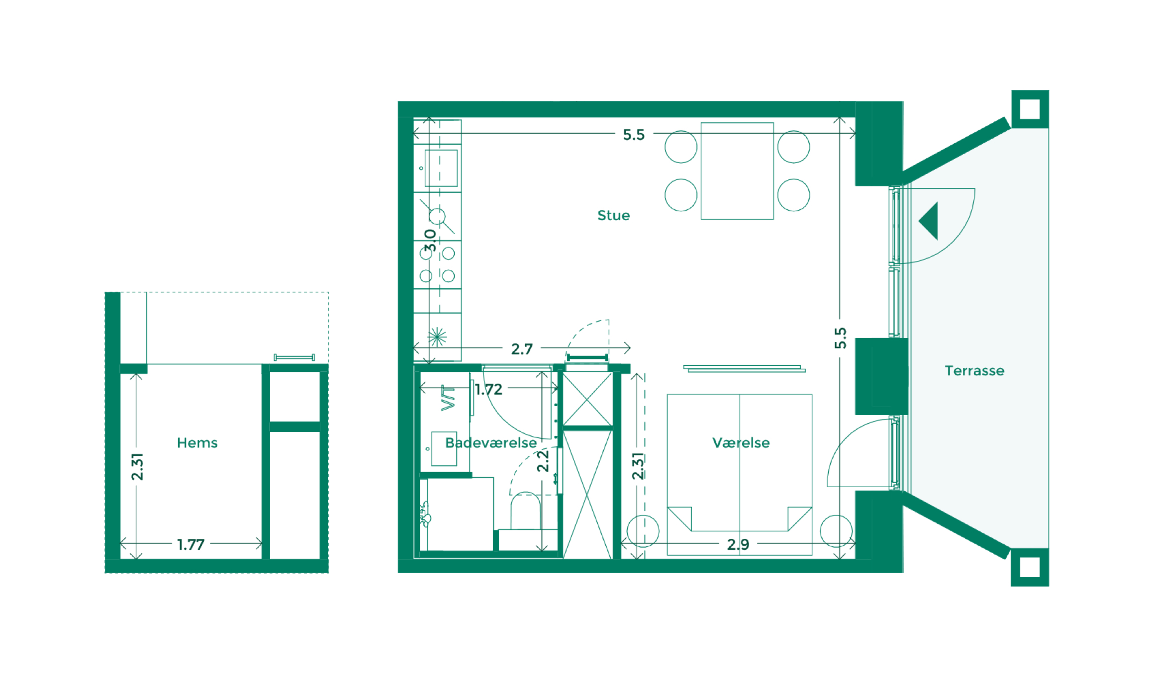 Lejlighedplan Teaterkarreen 307@2X