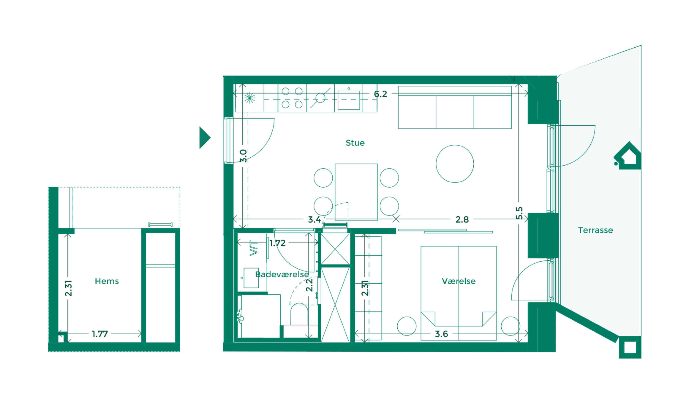 Lejlighedplan Teaterkarreen 334@2X