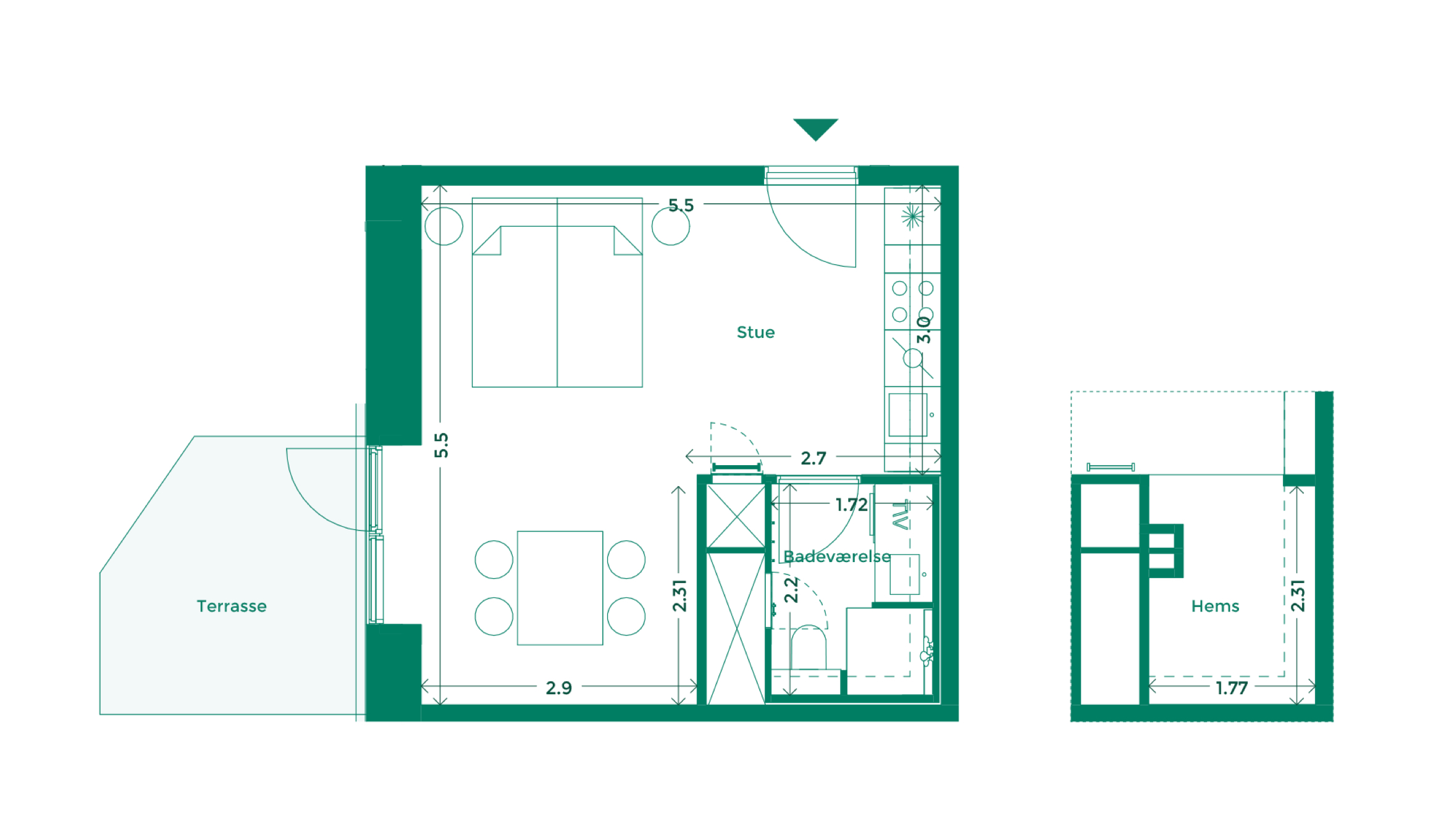 Lejlighedplan Teaterkarreen 335@2X