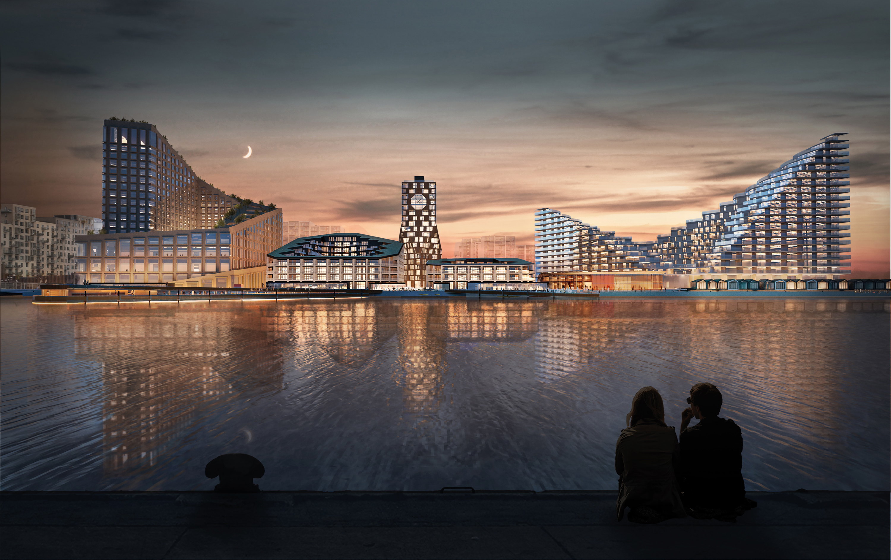 EXTERIOR NIGHT HARBOUR VIEW